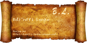 Bánffi Lenke névjegykártya
